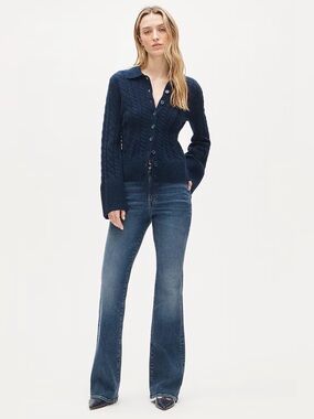J. Crew 2025 Bootcut Jeans 29 Blue Dark Denim High Rise Minimalist Casual Chic